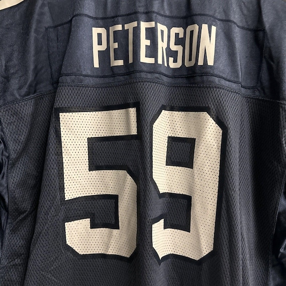 Vintage Seattle Seahawks Jersey Julian Peterson 59 Reebok Blue NFL