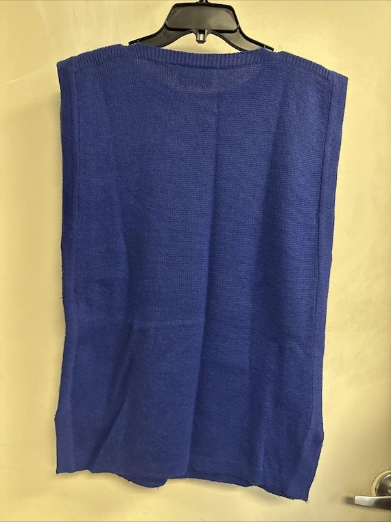 Vintage Joyce Sportswear Sweater Vest Blue Purple Filigree Women's