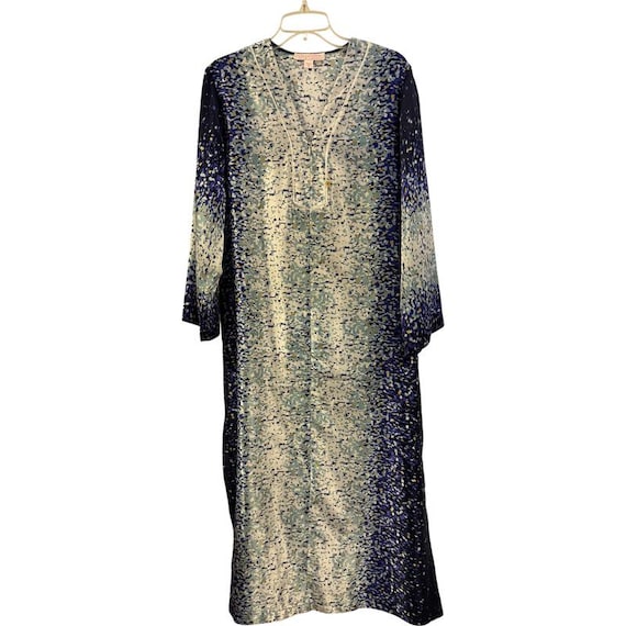 knee length dresses for ladies OSCAR DE LA RENTA LONG SLEEVE WRAP DETAIL ABSTRACT DRESS – Belinda  International