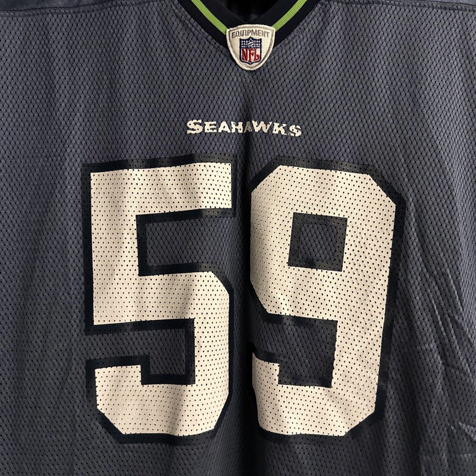 Vintage Seattle Seahawks Jersey Julian Peterson 59 Reebok Blue NFL