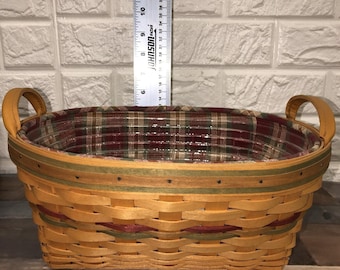 Longaberger 2001 Autumn Reflections Panier Bénédictions quotidiennes Octobre Park Plaid