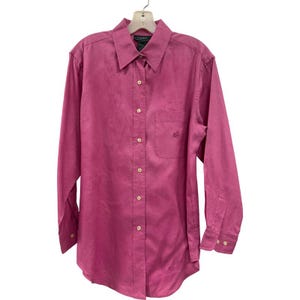Vintage Ralph Lauren Linen long sleeve Hot Pink women&#39;s size M