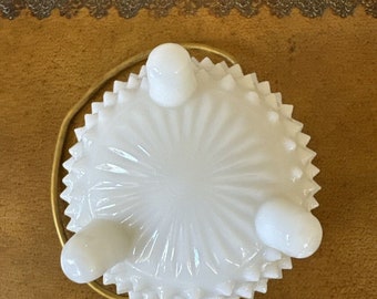 フェントン アンティーク ホブネイル【2,000円お値引きします】 ヴィンテージ フェントン ミルクガラス ホワイト ホブネイル 調味料