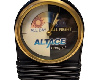 Vintage Altace Ramipril Pharma-Repräsentanten-Tischuhr, Tag und Nacht
