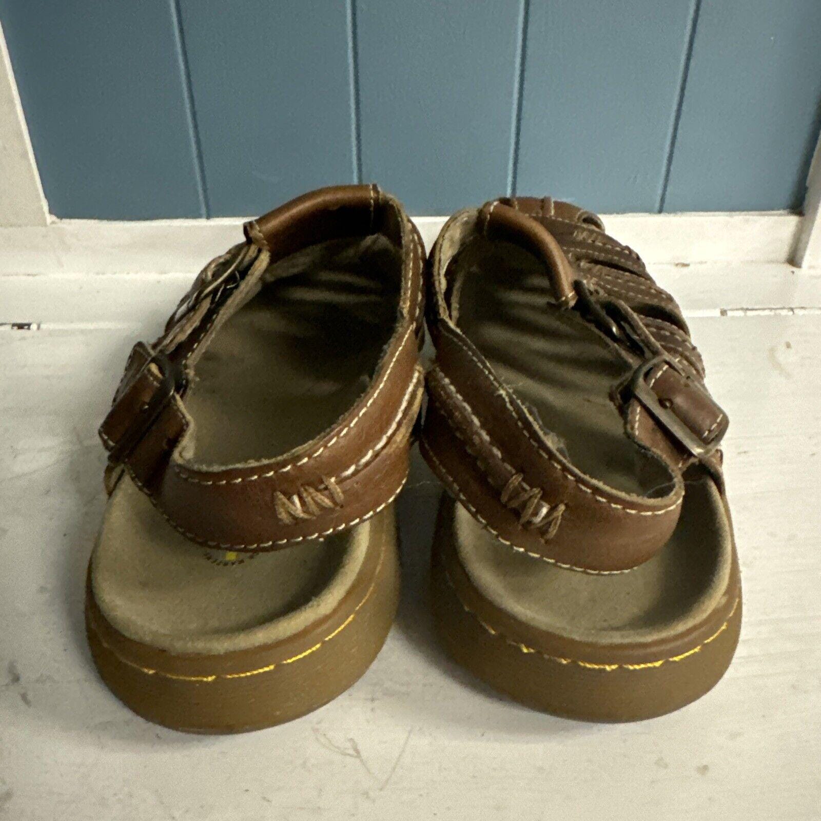 Dr. Martens Vtg Y2K Men\'s US 12 Brown Leather Strappy Fisherman Sandals England Dr. Martens Fisherman Sandals for Men for sale | eBay main image 3