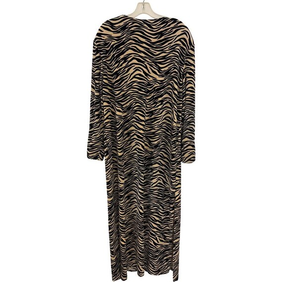 Velvet Housedress Women's Size M Vintage Zebra Pr… - image 6