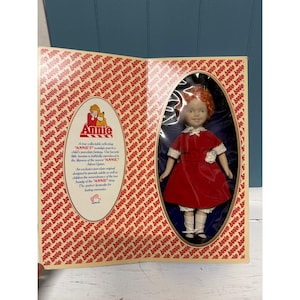 annie 1982 red dress Little Orphan Annie Doll 6 inch Tall