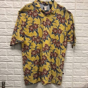 Vtg Bugle Boy no wrinkle Hawaiian hibiscus polo 100% cotton old stock with tag