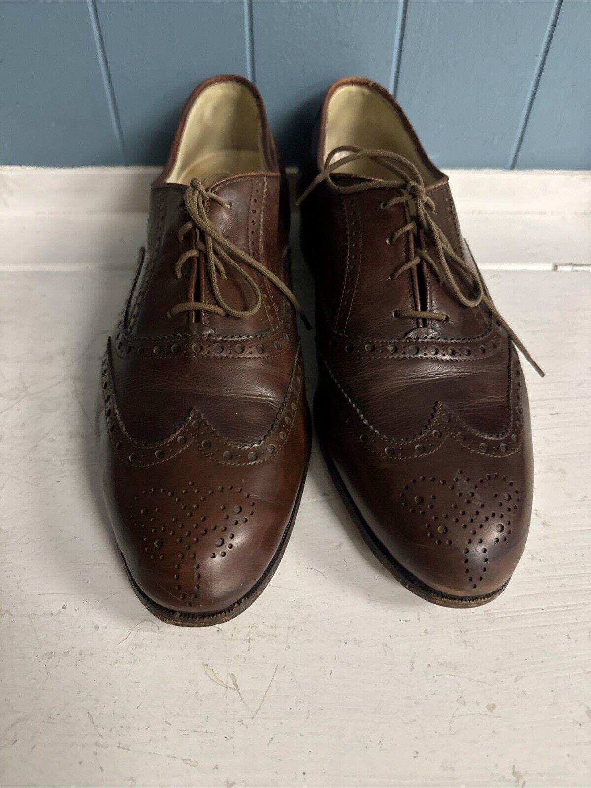 Bally Prestige London Mens Burgundy Leather Brogue Cap Toe Oxford Shoes Size 8 Bally Prestige Parawet Switzerland Leather Cap Toe Oxfords  main image 3
