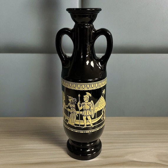 VINTAGE 1962 JIM BEAM Whiskey Decanter Bottle Egyptian Urn
