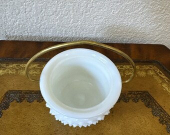 ヴィンテージ フェントン ミルクガラス ホワイト ホブネイル 調味料