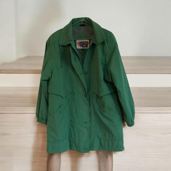 Vintage 80s Utex 50 Seafoam Mint Green Long Jacket Women's Size M