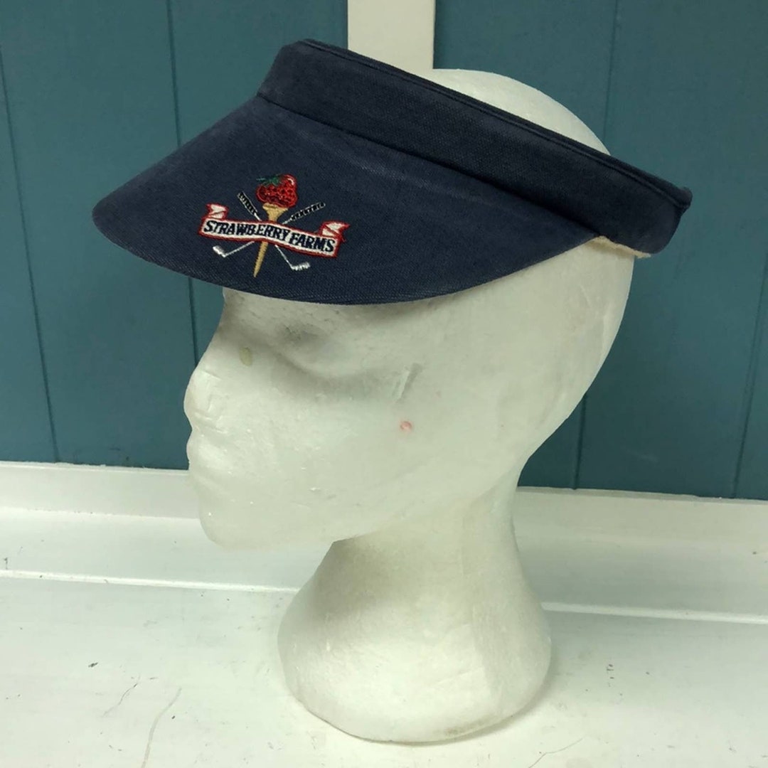 Vintage Legendary Headwear FARMS Blue Tennis Visor Chula