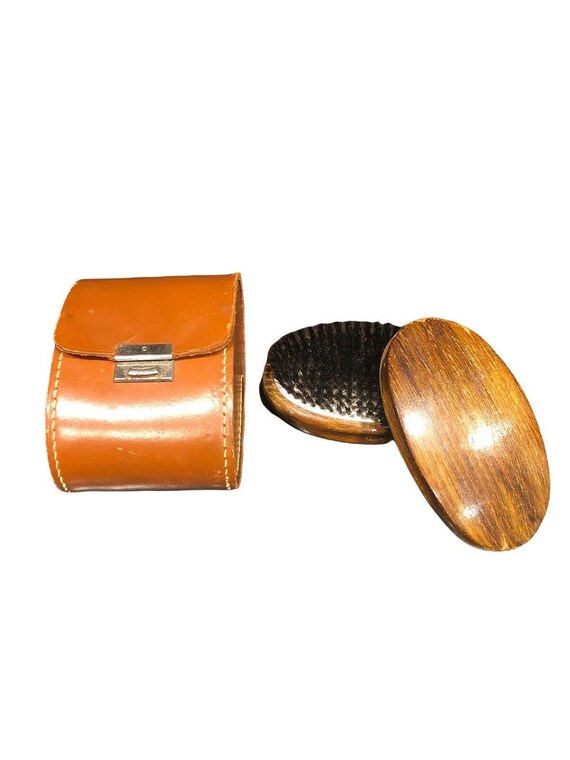英国　ヴィンテージ　手鏡　ブラシ イギリス製本革ケース付きヴィンテージブラシセット - Etsy 日本