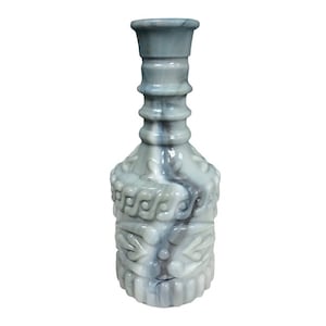 Decantador de vidrio vintage Jim Beam Kentucky Derby, de escoria blanca y gris, de 12 pulgadas *leer