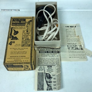 Vintage Sibert & Co THERM MASSAGE Infra Red Heat Applicator w/Box Quack Device