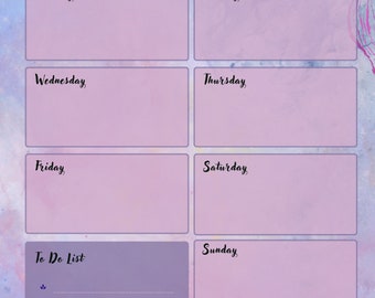Wochenplaner PDF, 2023 Weekly Planner PDF, Planer PDF, Weekly Planner Marker