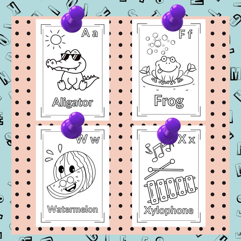 Alphabet Coloring Book PDF, Easy Peasyalphabet Coloring Pages PDF