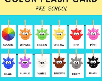 Flash-Karten-Farben: Machen Sie das Lernen Spaß!, Aktivität für Kleinkinder, Vorschulaktivität, Homeschooling