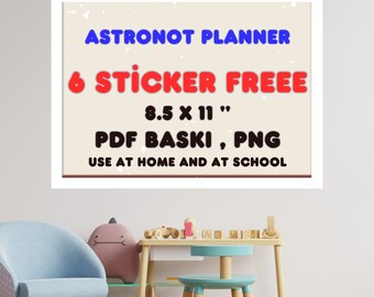 Wochenplaner 6 Aufkleber kostenlos PDF, 2023 Lernplaner PDF, Wochenplaner Marker, Lernsticker Design, kostenlose süße Stckr, druckbare Stckr