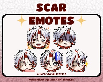 Wuthering Waves Scar Emotes Set, for Twitch, Discord, YouTube | WuWa Scar Emotes, WuWa Emotes