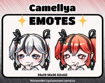 Wuthering Waves Camellya Emotes Set, for Twitch, Discord, YouTube | WuWa Camellya Emotes, WuWa Emotes
