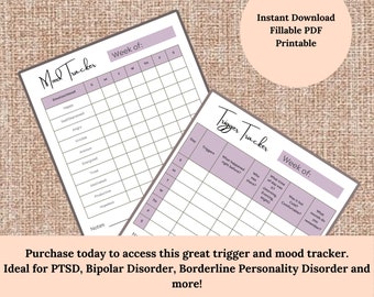 Rastreador de estado de ánimo y desencadenantes / Rastreador de salud mental