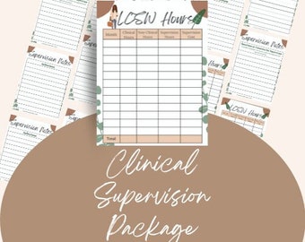 Paquete de supervisión clínica LCSW / Notas de supervisión / Seguimiento de horas de supervisión