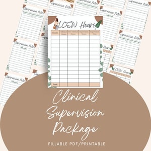 LCSW Clinical Supervision Package | Supervision Notes | Supervision Hour Tracker