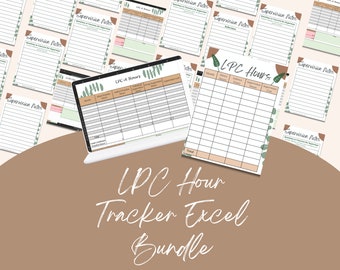 Paquete Excel de seguimiento de horas de LPC / Notas de supervisión / Seguimiento de horas de supervisión