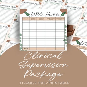LPC Supervision Package | Supervision Notes | Supervision Hour Tracker