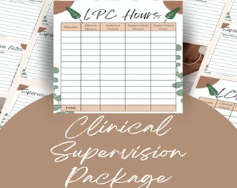 Paquete de supervisión LPC / Notas de supervisión / Seguimiento de horas de supervisión