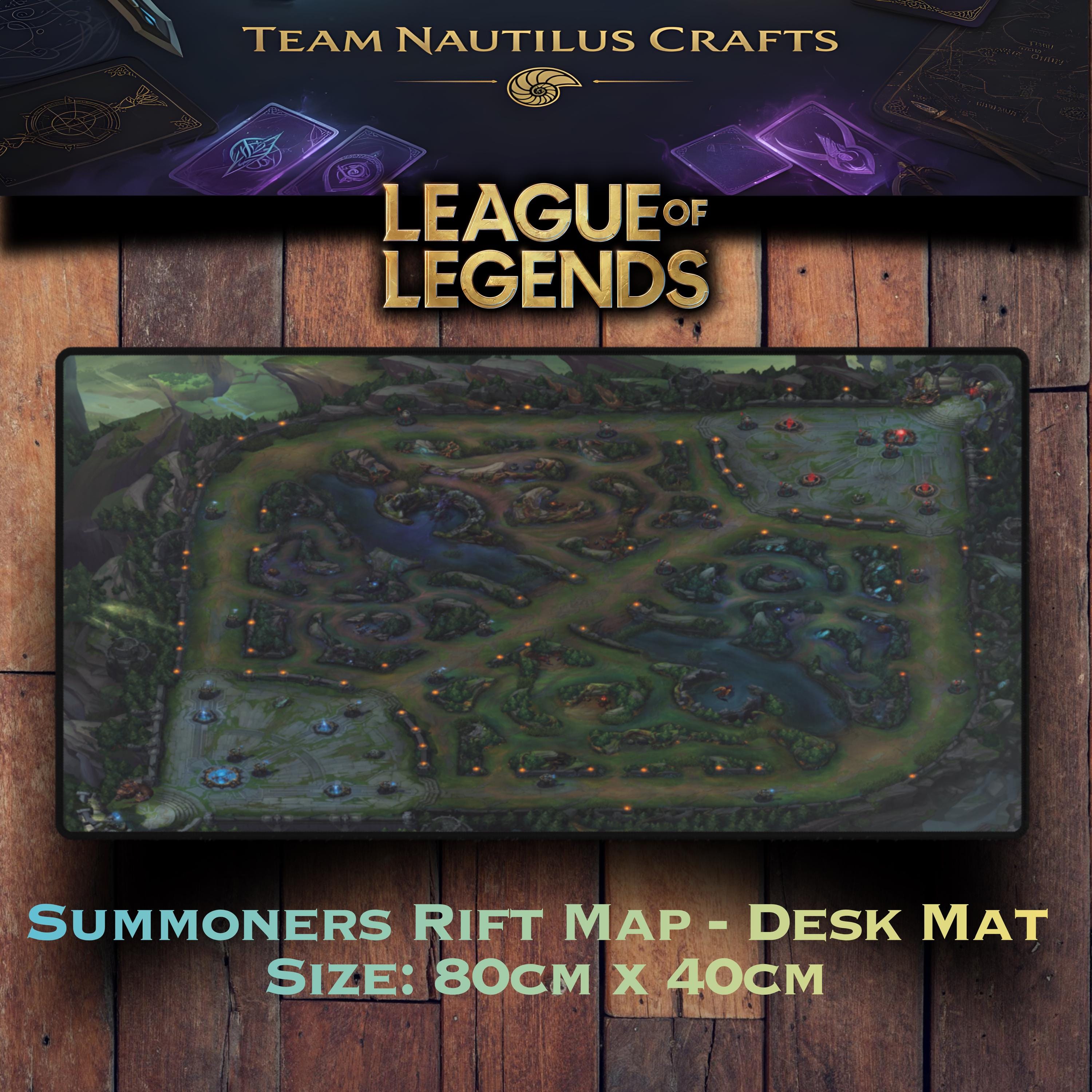Summoner Rift Mini Map Summoners Rift Map | League of Legends Desk Mat | 80cm X 40cm - Etsy