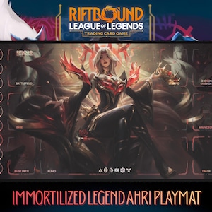 Immortalized Legend Ahri Playmat (Riftbound TCG - 24&quot; x 14&quot;)