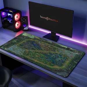 Mapa de la Grieta del Invocador / Tapete de escritorio de League of Legends / 80 cm x 40 cm