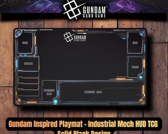 Op Gundam geïnspireerde Mech HUD-speelmat – Sci-Fi TCG-gamingmat