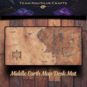 中つ国地図デスクマット：ロード・オブ・ザ・リング ゲーミングマウスパッド（80 cm x 40 cm）