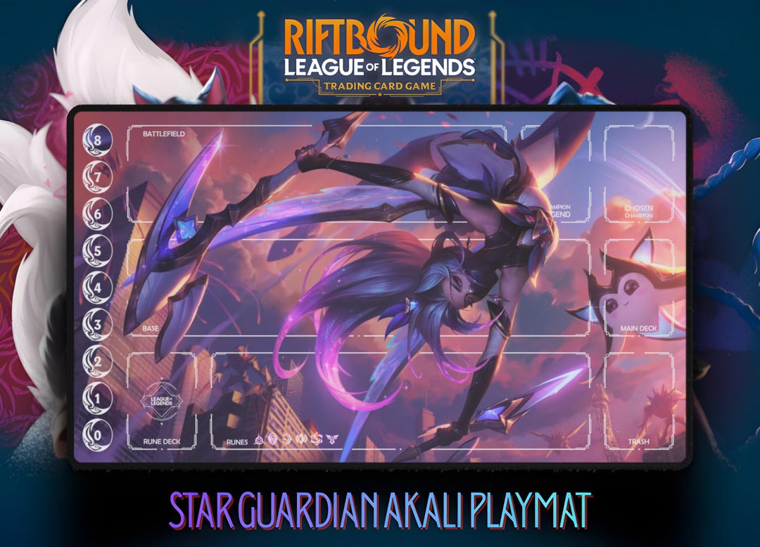Akali Star Guardian Playmat (riftbound TCG - 24