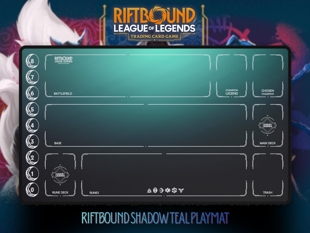 Shadow Riftbound Riftbound Shadow Teal Fade Playmat (riftbound TCG - 24
