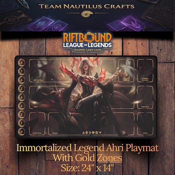 Immortalized Legend Ahri Playmat (riftbound TCG - 24