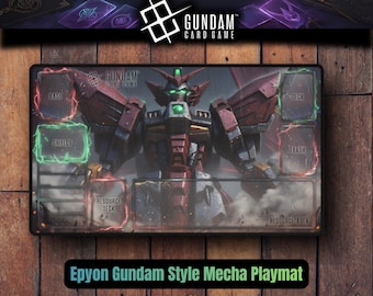 Epyon Gundam Style Mecha Playmat – Sci-Fi Gaming Card Mat (24'' x 14'')