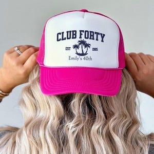 40th Birthday Otto Trucker hat, 40s Birthday Matching Party Cap, In My Forties Era, Fortieth Birthday Gift Hat, Beach Birthday Hat, Bach