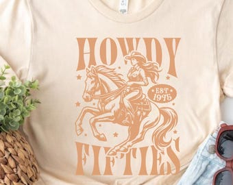 Western 50th Birthday Squad Shirt, Cowgirl 50th birthday gifts for women, Birthday Crew Shirt, 1976 Group Shirt 50th howdy Fifties party top