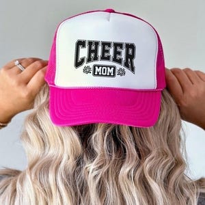 Cheer Mom Trucker Hat, Cheerleader Mom Baseball Cap, Gift Shirts For Cheer Mom, Sport Mom Gift, Cheer Life Hat Mother&#39;s Day Gifts, Mama Hat