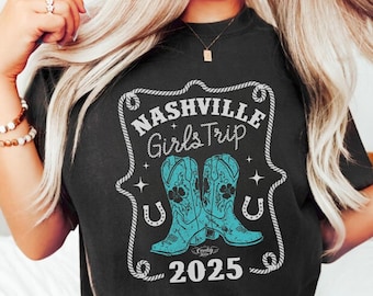 Nashville Girls Trip 2026 Shirt, Western Girls Vacation Shirt, Weekend Trip Shirt, Tennessee Girls Trip Shirt, Vacation Shirt Gift, Trip Tee