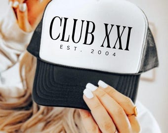 21st Birthday Trucker Hat  Gift for Her for Him, 21 years old Hat, Funny Birthday Hat for 21st Birthday, 21st B-day Birth Year Cap Gift