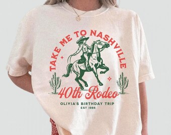 Nashville Birthday Crew Shirt, Nashville Trip Birthday tees, Nash Birthday Vacation, Cowgirl B'Day Party, Western Girls Cruise Tshirt