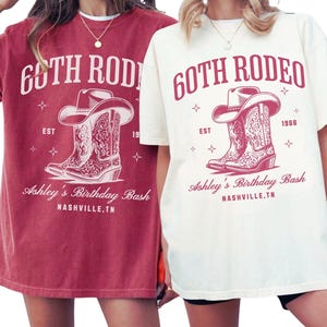 Western 60th Birthday Squad Shirt, Cowgirl Boots 60th birthday gift for women, 60th Rodeo Tees, Happy 60s, Howdy Sixties Nashville Party top