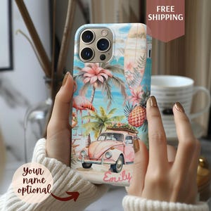 Personalized Coastal Vibes Phone Case Beachy Shell Design Ocean Lover Gift Summer Accessory Vacation gift Iphone 17 16 15 14 13 12 pro max
