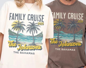 Camisetas personalizadas para cruceros familiares, camisetas a juego para cruceros familiares 2026, camisetas para adultos y niños, camisetas de viaje familiar personalizadas para Cancún y Hawái.